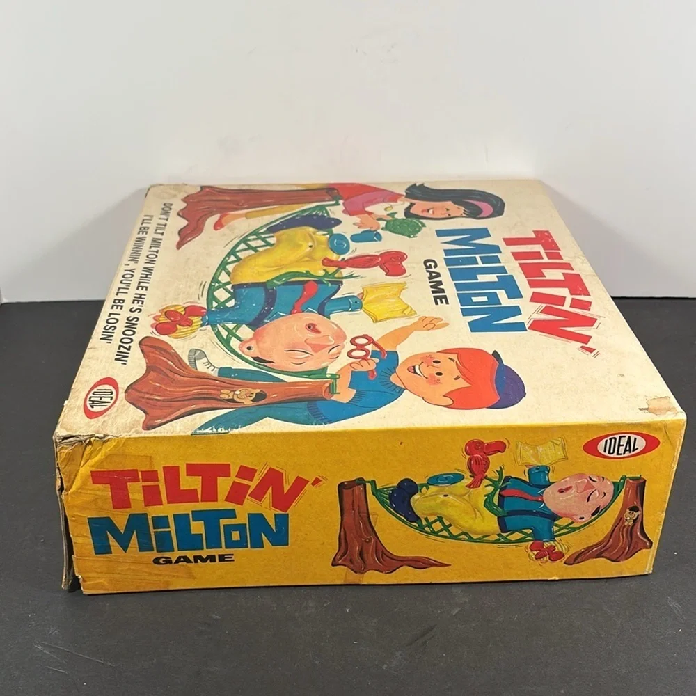 Vintage 1969 Tiltin’ Milton Game by Ideal – Balance Skill Game with Pieces